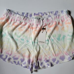 PJ Salvage Gradient Good Vibes Leopard Lounge Shorts Pajamas Peachy Soft Comfy M